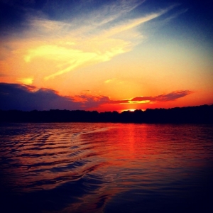 Sunset on the bayou.